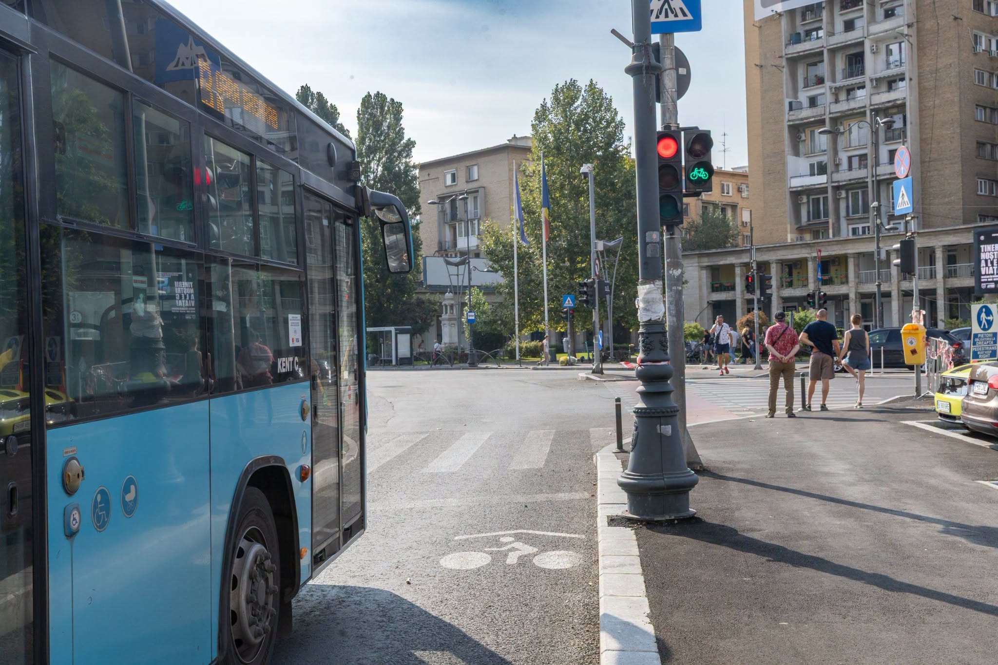 Colegii de la Administrația Străzilor București vor trasa marcaje similare și în alte zone din oraș